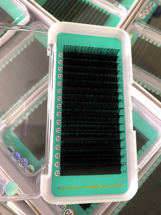 Cashmere Matte FauxMink Deep Black Individual Lashes 0.03mm Mega Volume 【16-lines No-logo】