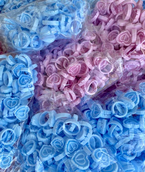 Glue Ring for Making Fans - 50 pieces/Bag , many shapes