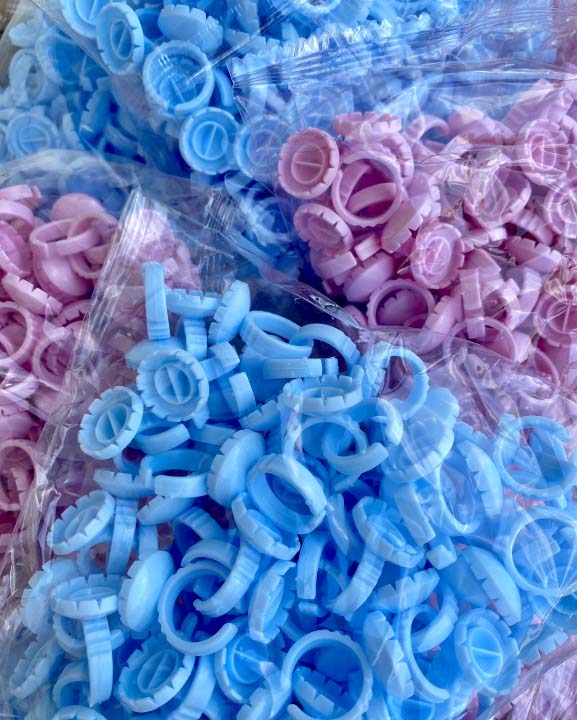 Glue Ring for Making Fans - 50 pieces/Bag , many shapes