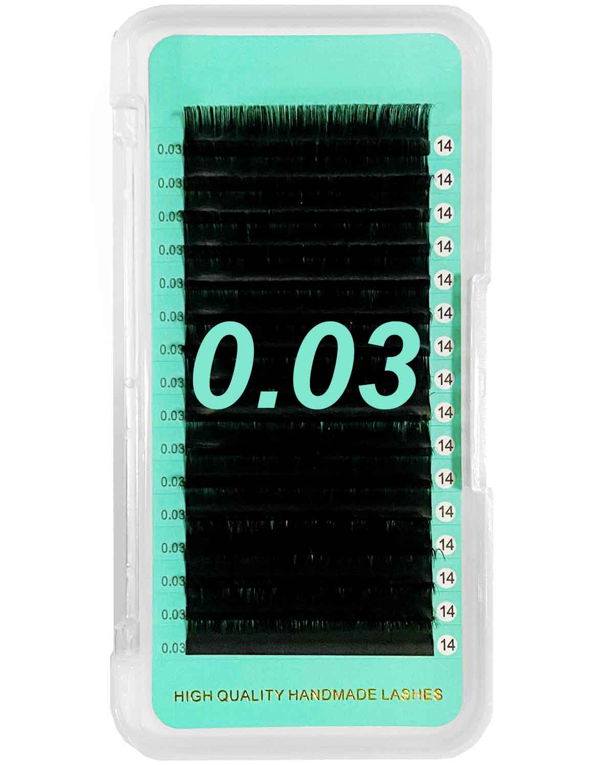 Cashmere Matte FauxMink Deep Black Individual Lashes 0.03mm Mega Volume 【16-lines No-logo】Mixed Length