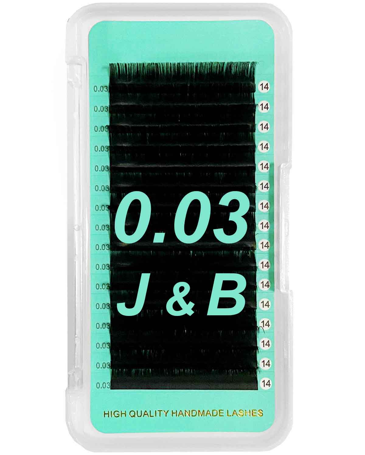 Cashmere Matte FauxMink Deep Black Individual Lashes 0.03mm Mega Volume 【16-lines No-logo】Mixed Length