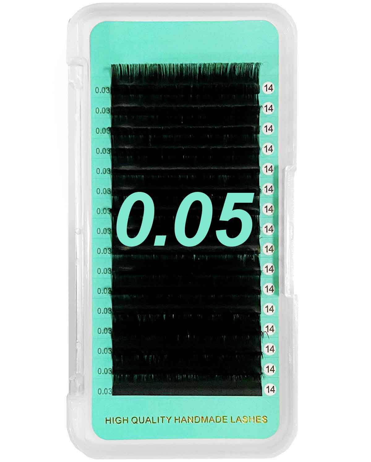 Cashmere Matte FauxMink Deep Black Individual Lash Extensions【0.05mm Volume 16-lines No-logo】