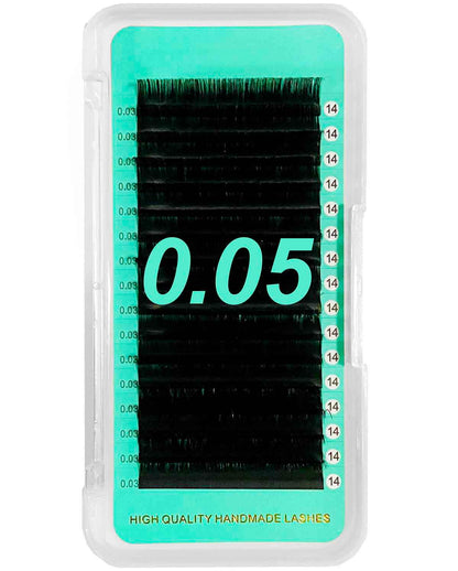 Cashmere Matte FauxMink Deep Black Individual Lash Extensions【0.05mm Volume 16-lines】J curl & B curl