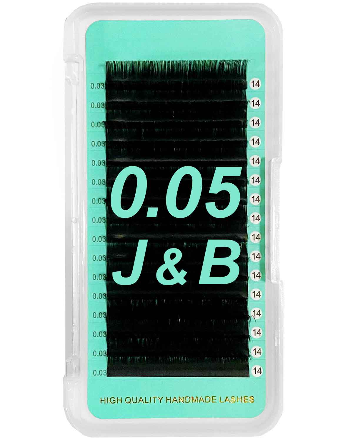 Cashmere Matte FauxMink Deep Black Individual Lash Extensions【0.05mm Volume 16-lines】J curl & B curl