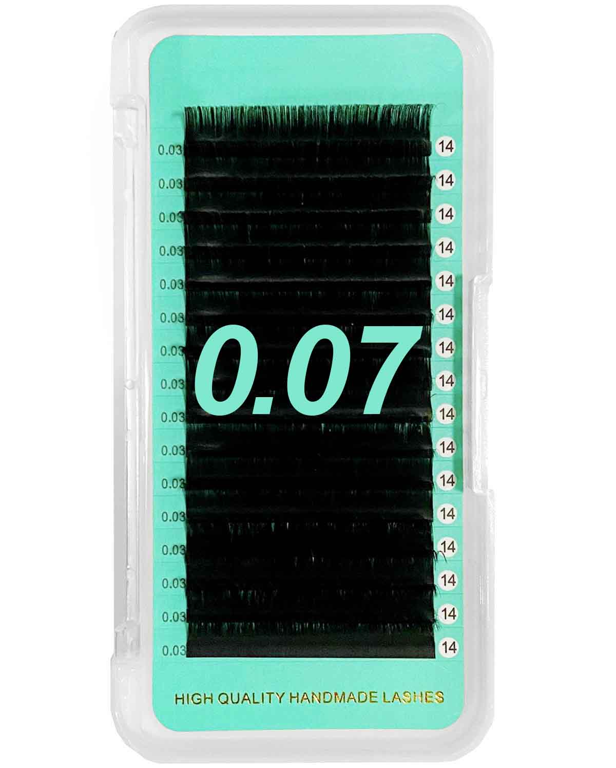 Cashmere Matte FauxMink Deep Black Individual Lash Extensions 0.07mm【16-lines No-logo】