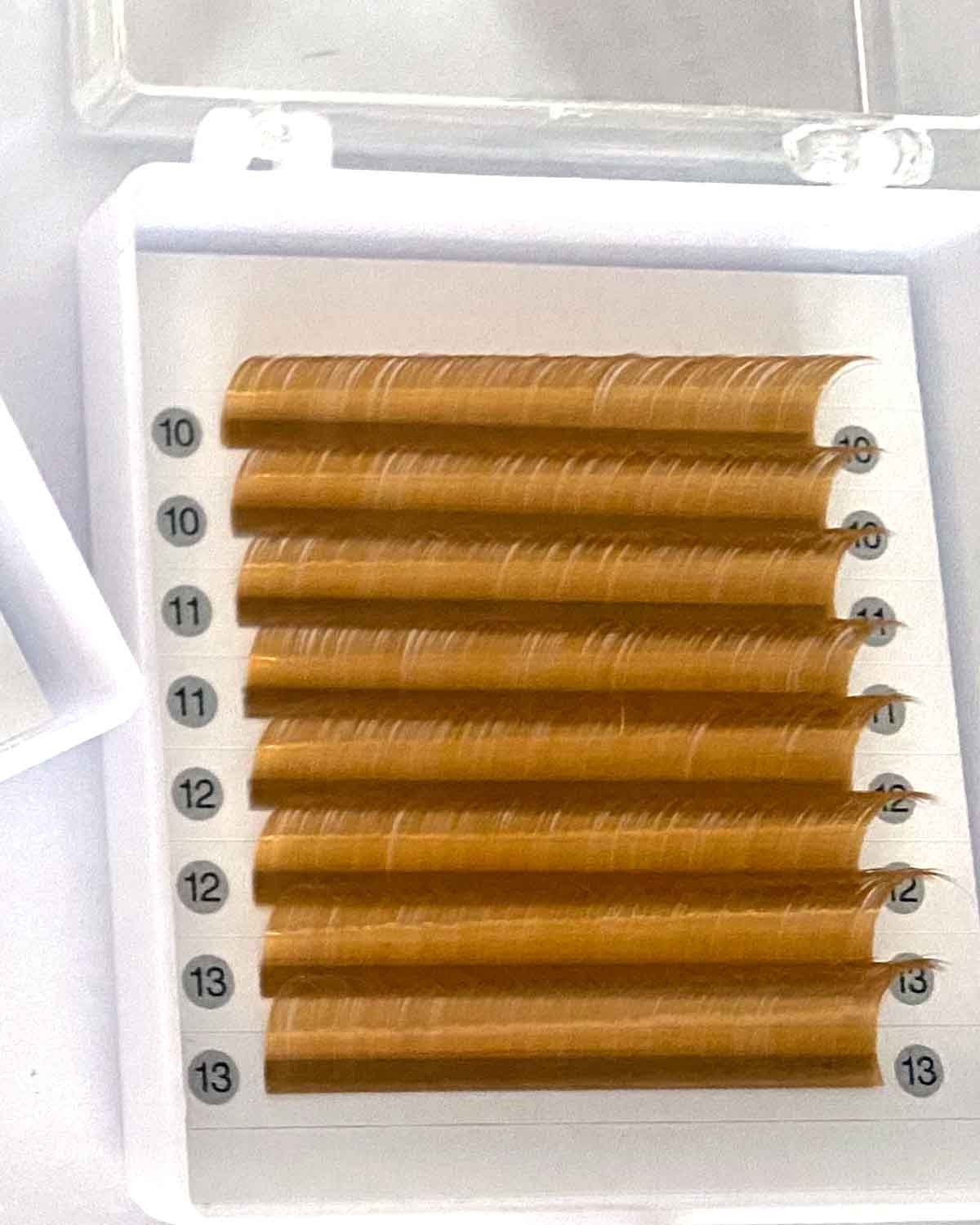 Golden Light Brown Color Lashes 0.03mm 【8-lines】