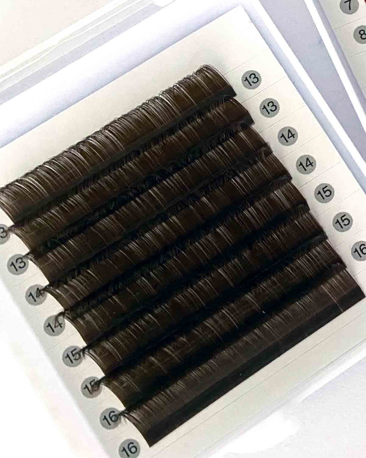 Dark Chocolate Dark Brown Color Lashes 0.03mm 【8-lines】