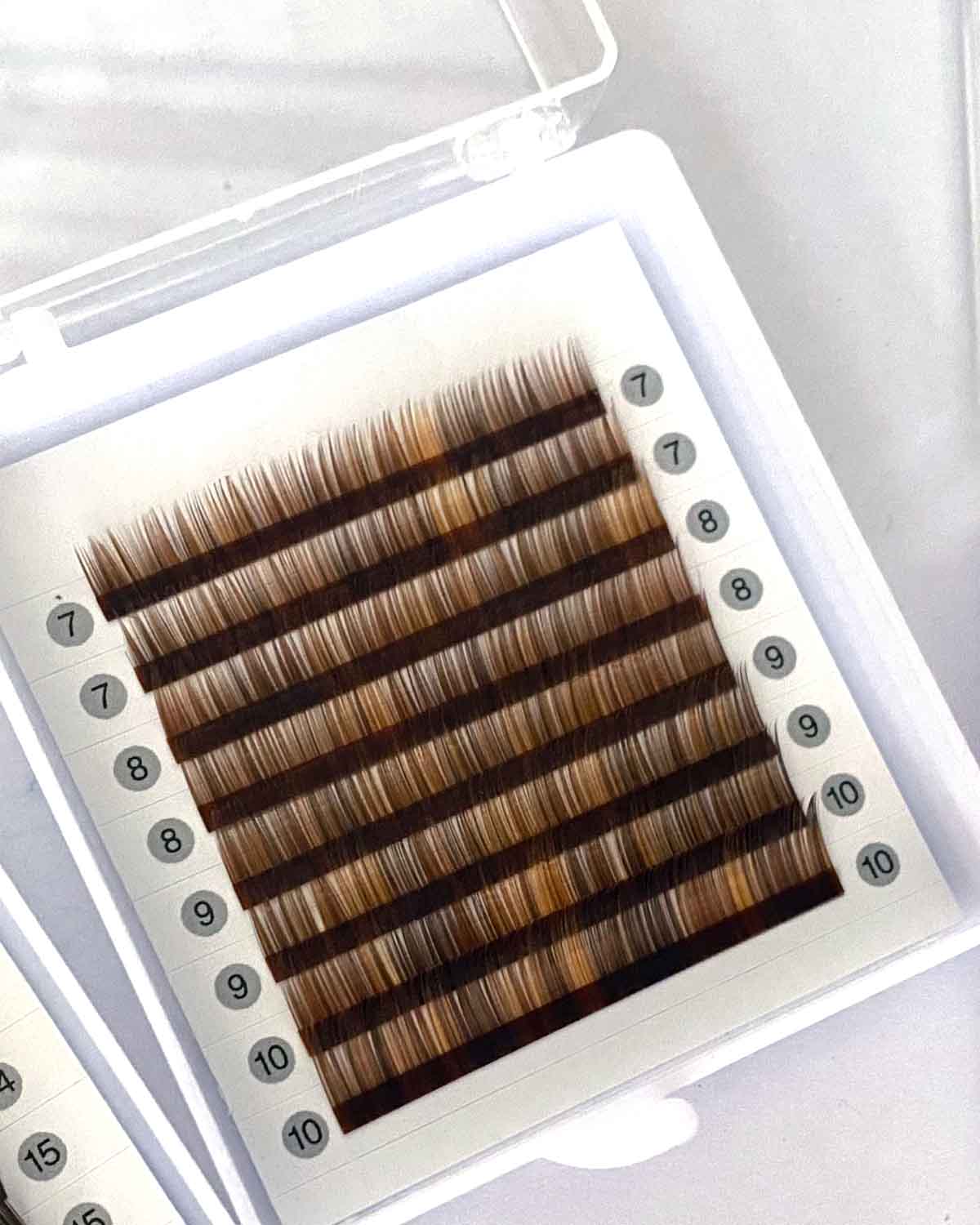 Mixed Brown Color Lashes 0.03mm 【8-lines】