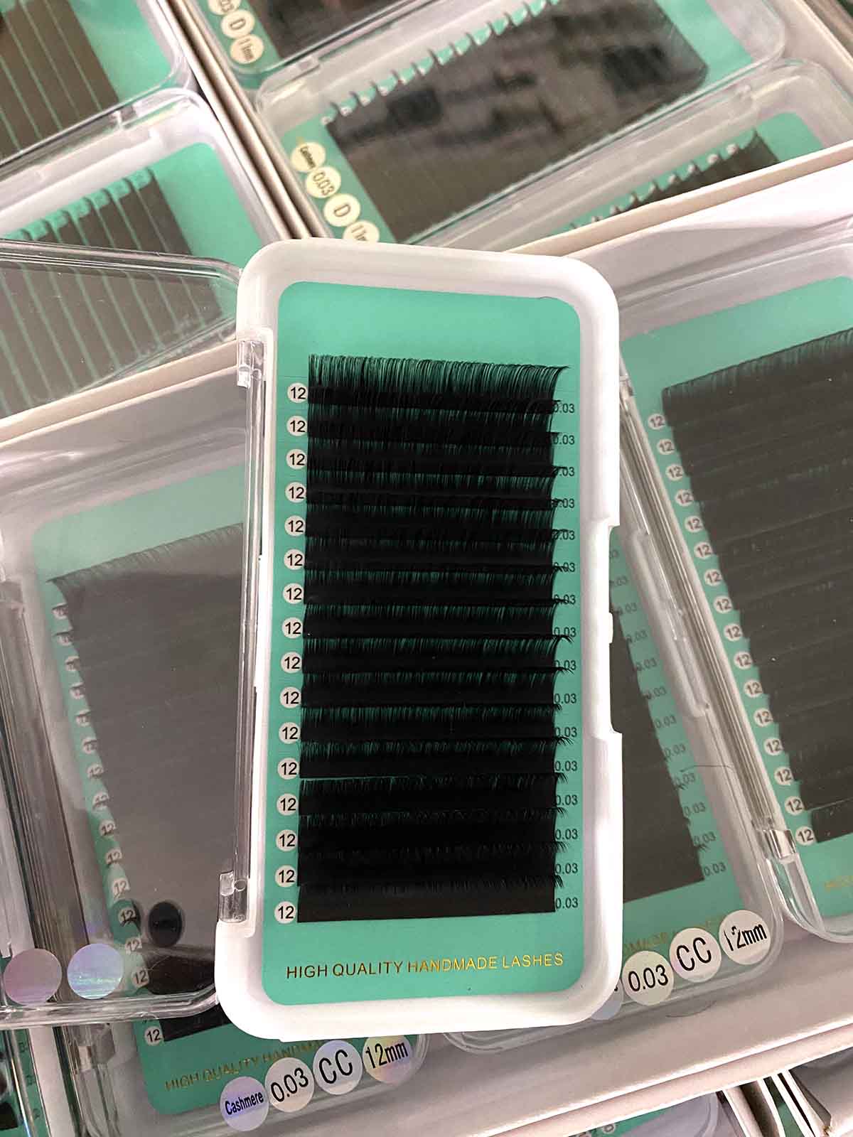 Cashmere Matte FauxMink Deep Black Individual Lash Extensions 0.07mm【16-lines No-logo】