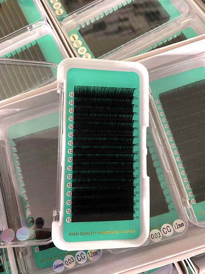 Cashmere Matte FauxMink Deep Black Individual Lash Extensions 0.07mm【16-lines No-logo】