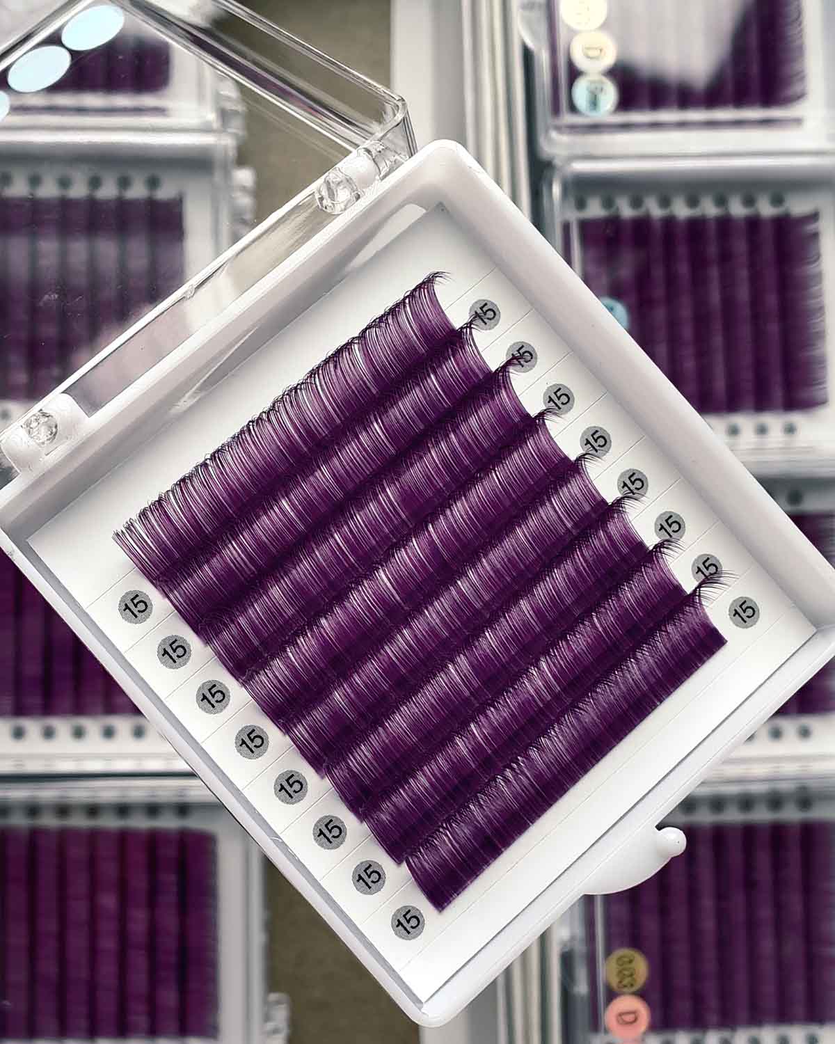 Purple Color Lashes 0.03mm 【8-lines】