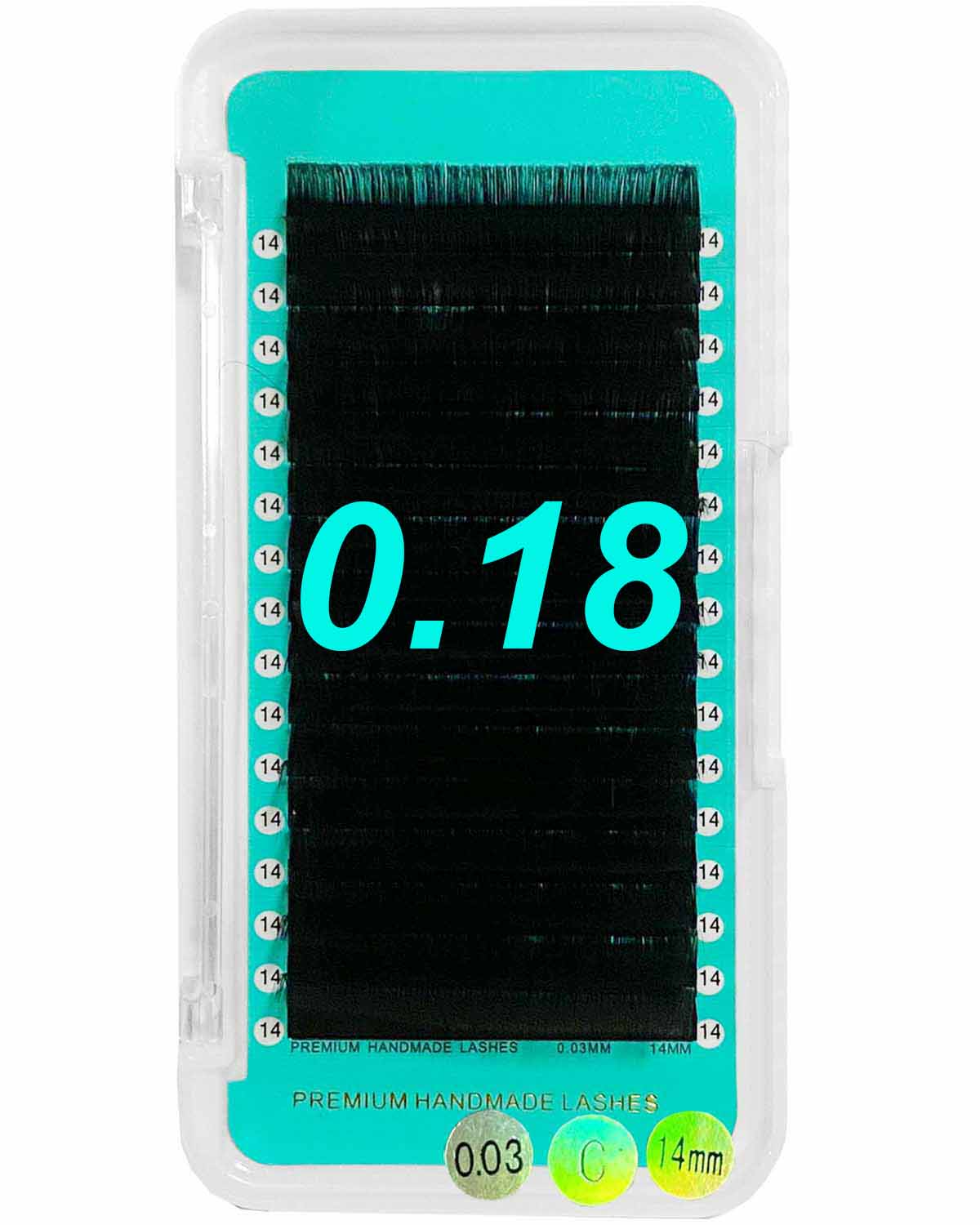 Classic Cashmere Matte FauxMink Individual Lash Extensions【0.18mm 16-lines No-logo】Deep Black Lashes